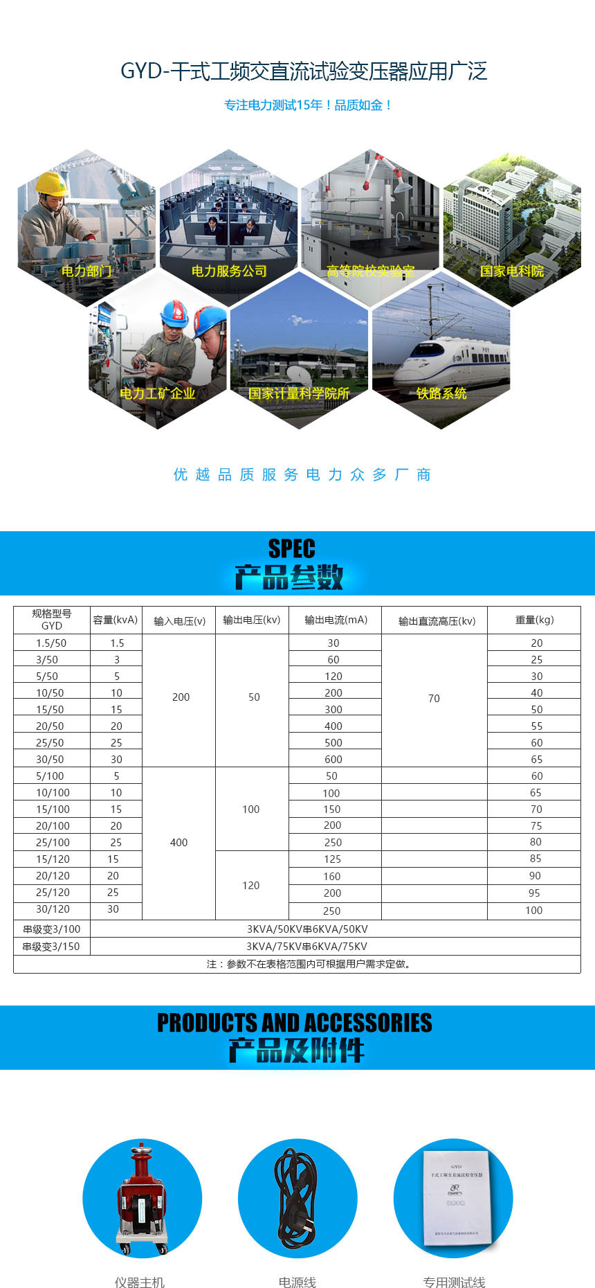 干式工頻交直流試驗變壓器